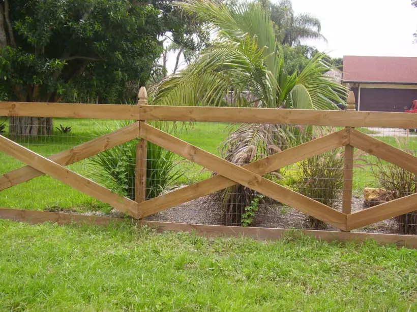 Cross-Post Wooden Fence