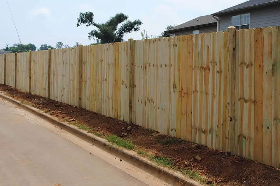 Unfinished Wood Fence