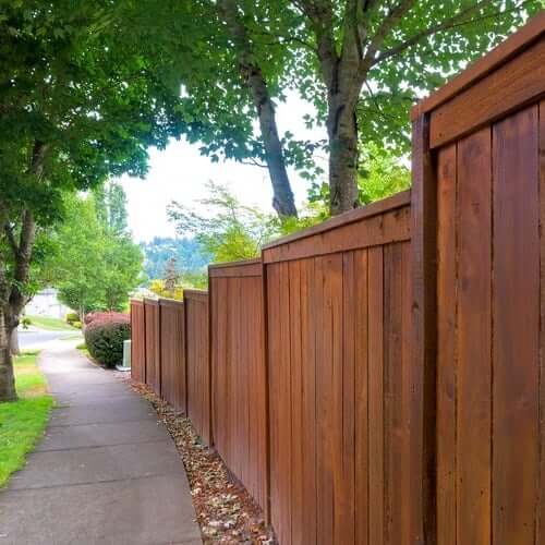 cedar wood fence