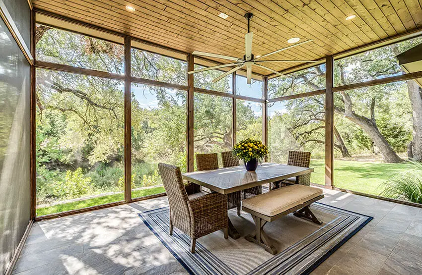 glass enclosed patio