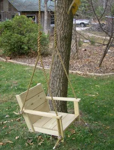 Wooden chair swing