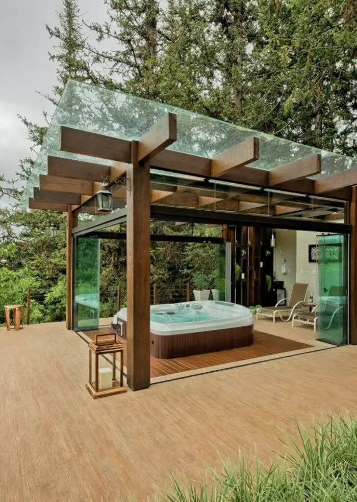 hot tub pergola